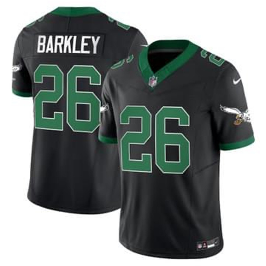 Men's Black Philadelphia Eagles #26 Saquon Barkley 2023 F.U.S.E. Vapor Untouchable Throwback Stitched Football Jersey